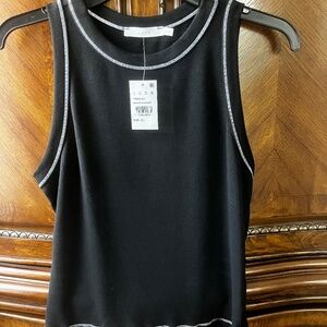 NWT - Lush Women's Tank in Black W White - Size XL